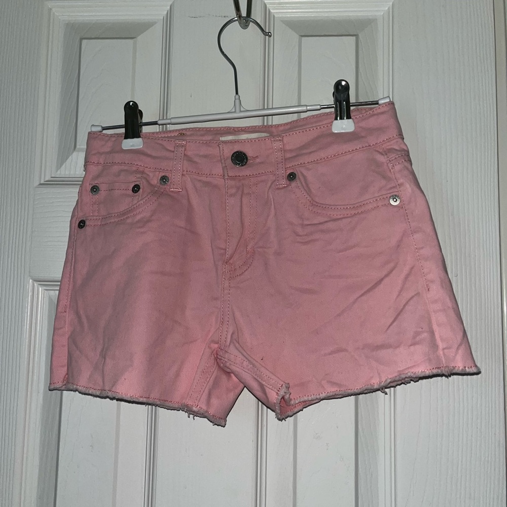 Levi's Kids Pink Denim Shorts